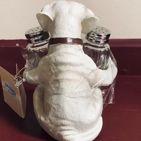 Dog Salt & Pepper shakers & holder NWT - Picture 4 of 4